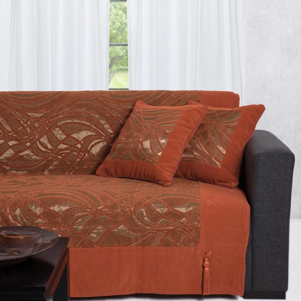 ΡΙΧΤΑΡΙΑ 911 (180cm x 180cm / 180cm x 250cm / 180cm x 300cm) πορτοκαλί SilkFashion