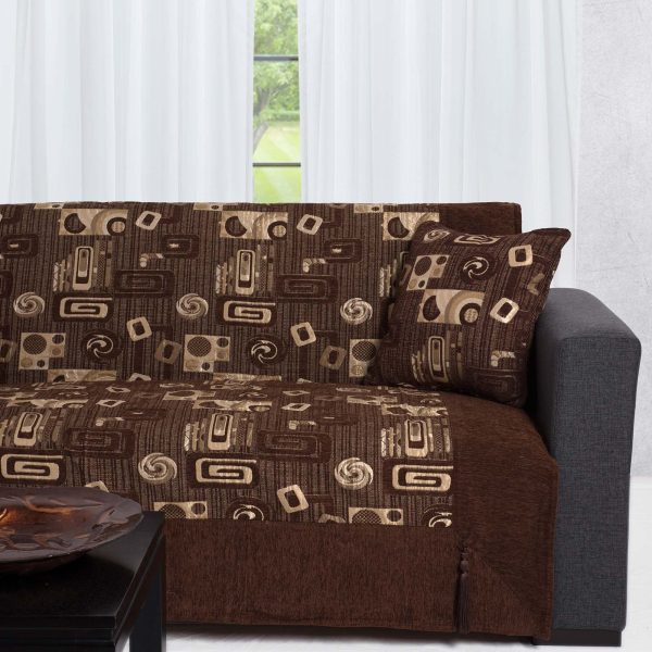 ΡΙΧΤΑΡΙΑ 912 (180cm x 180cm / 180cm x 250cm / 180cm x 300cm) καφέ SilkFashion