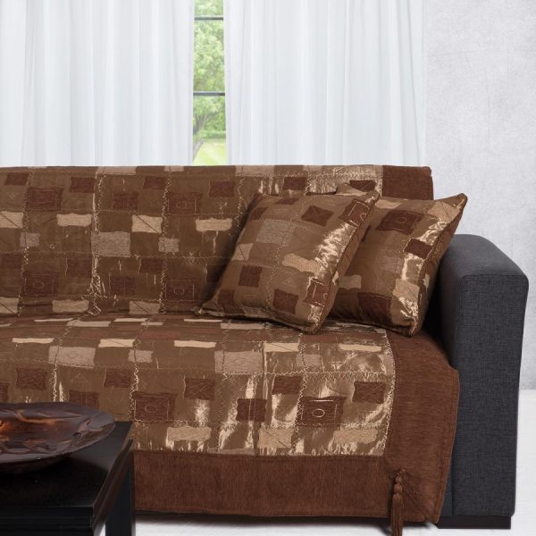 ΡΙΧΤΑΡΙΑ 913 (180CM X 180CM / 180CM X 250CM / 180CM X 300CM) ΚΑΦΕ SilkFashion