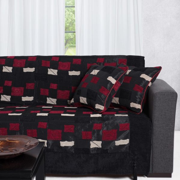 ΡΙΧΤΑΡΙΑ 913 (180cm x 180cm / 180cm x 250cm / 180cm x 300cm) μαύρο SilkFashion