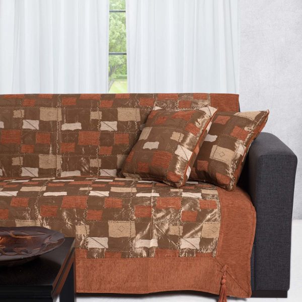 ΡΙΧΤΑΡΙΑ 913 (180cm x 180cm / 180cm x 250cm / 180cm x 300cm) πορτοκαλί SilkFashion