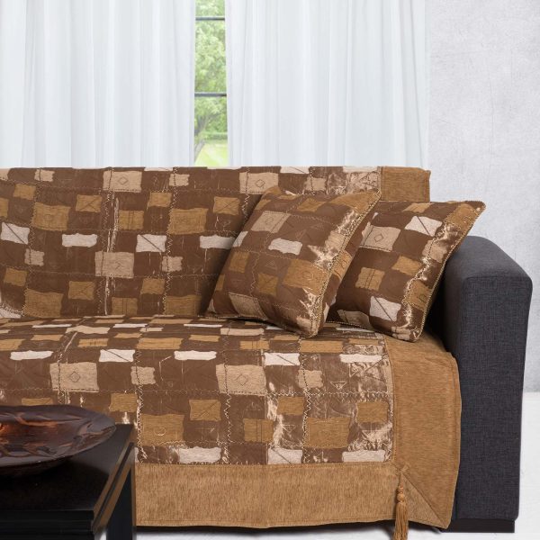 ΡΙΧΤΑΡΙΑ 913 (180cm x 180cm / 180cm x 250cm / 180cm x 300cm) χρυσό SilkFashion