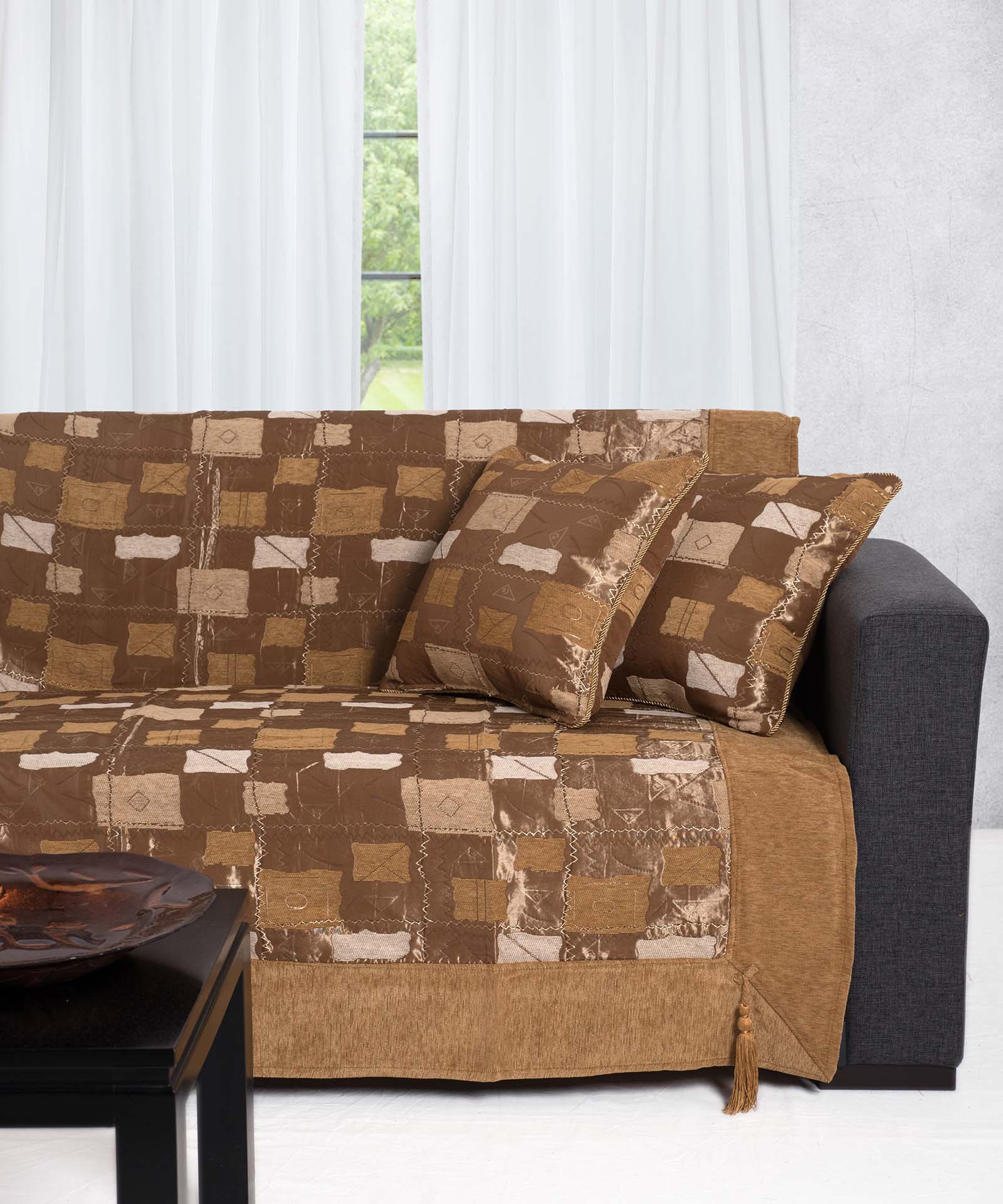 913xryso ΡΙΧΤΑΡΙΑ 913 (180cm x 180cm / 180cm x 250cm / 180cm x 300cm) χρυσό SilkFashion - Image 1