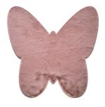 ΧΑΛΙ PUFFY JM7 DARK PINK  BUTTERFLY ANTISLIP - 160X160Β  NewPlan