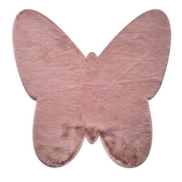 ΧΑΛΙ PUFFY JM7 DARK PINK  BUTTERFLY ANTISLIP - 120X120B  NewPlan