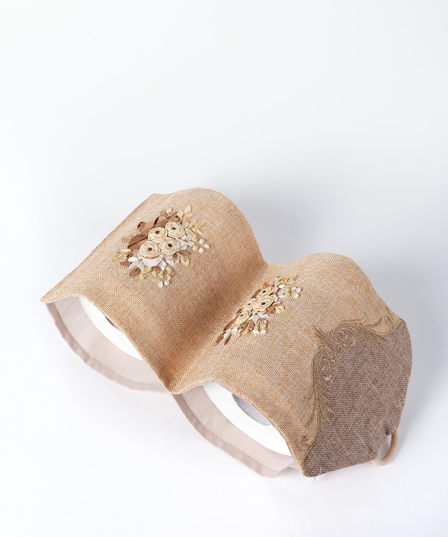 970ammouc Θήκη για το χαρτί υγείας (18cm x 45cm) άμμου SilkFashion - Image 1