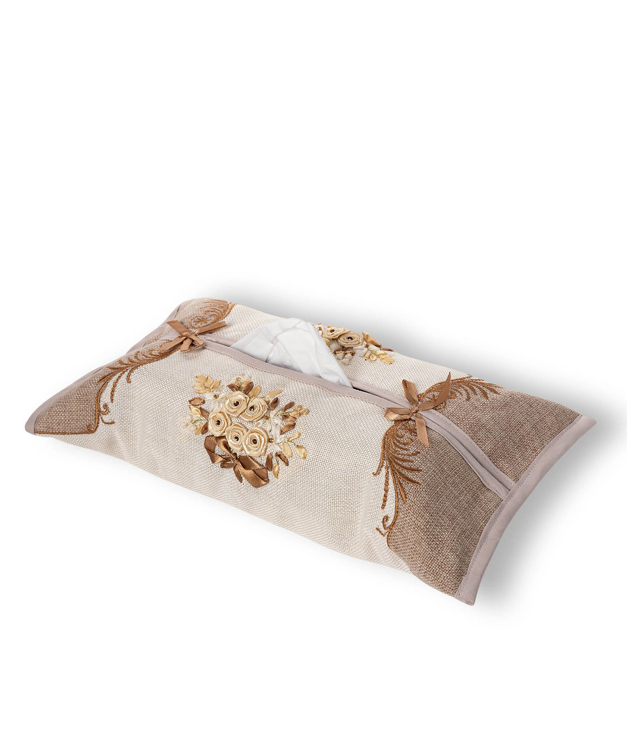 970mpeza Θήκη για χαρτομάντηλα 970 (20cm x 36cm) ivory SilkFashion - Image 1