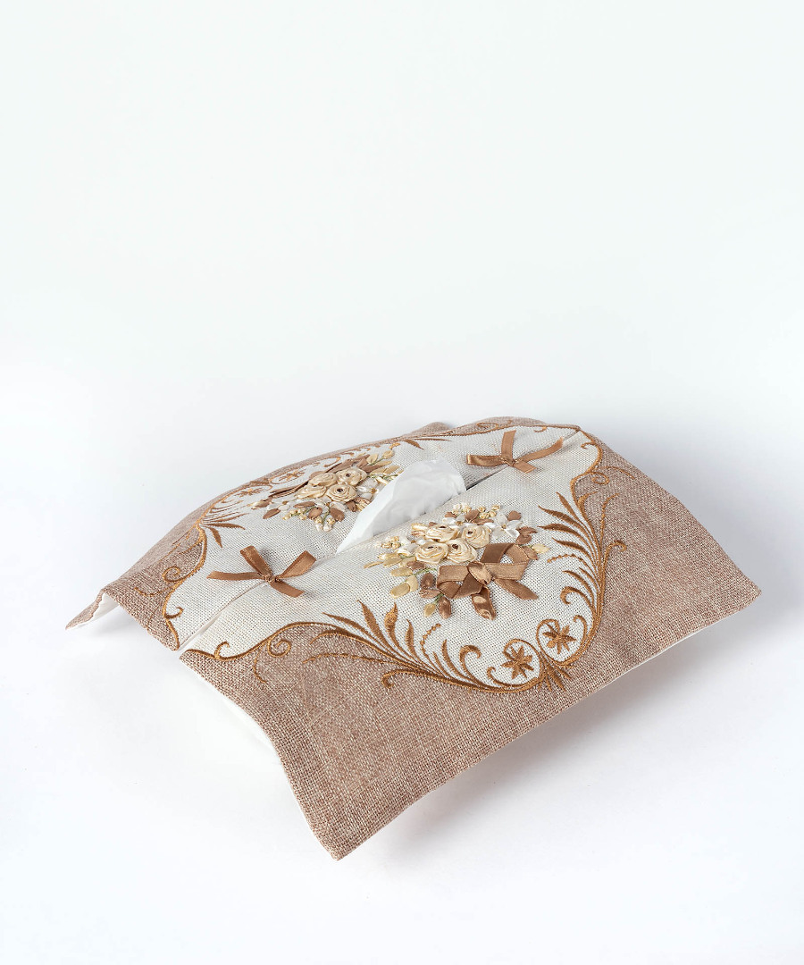 970mpezb Θήκη για χαρτοπετσέτες 970 (30cm x 30cm) ivory SilkFashion - Image 1