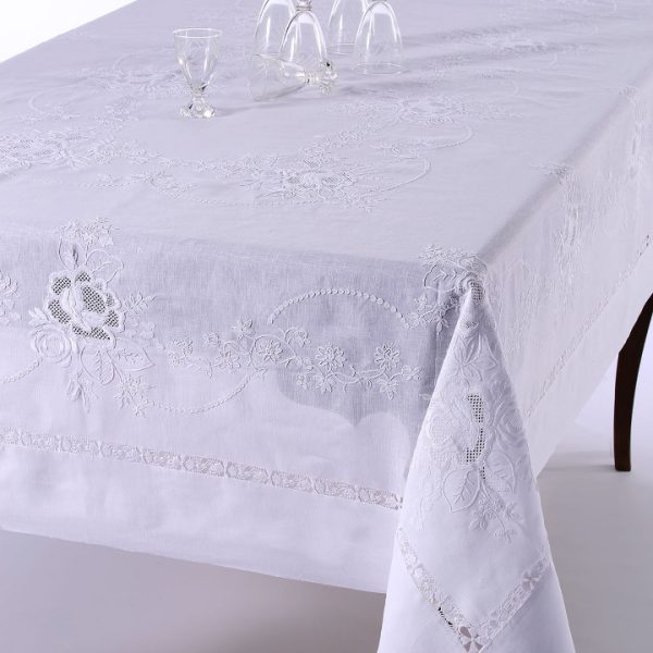 Χειροποίητο σετ 974 (7 τεμαχίων) λευκό SilkFashion