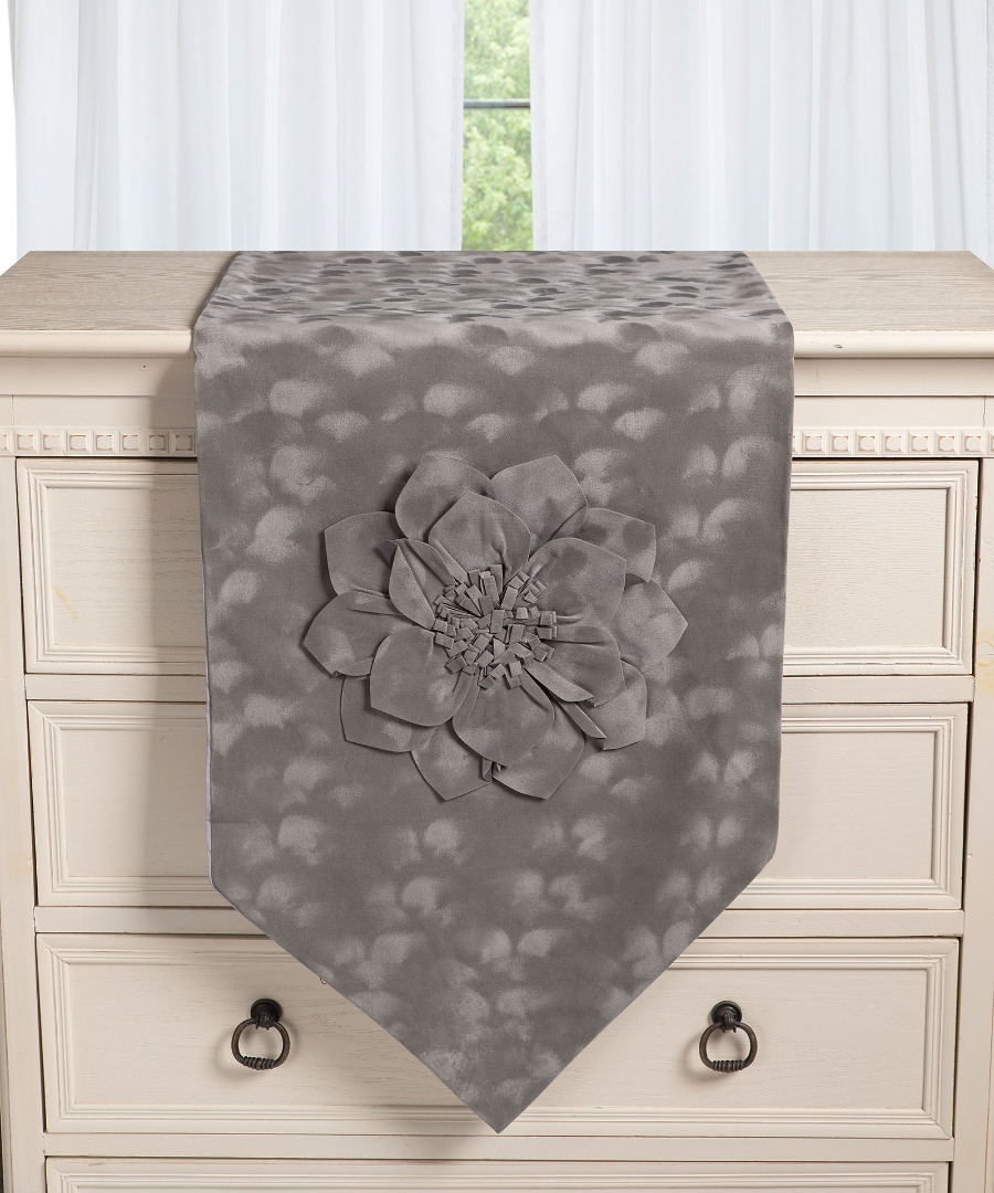 97b13gkri Τραβέρσα 97Β13 (40cm x 180cm) γκρί SilkFashion - Image 1