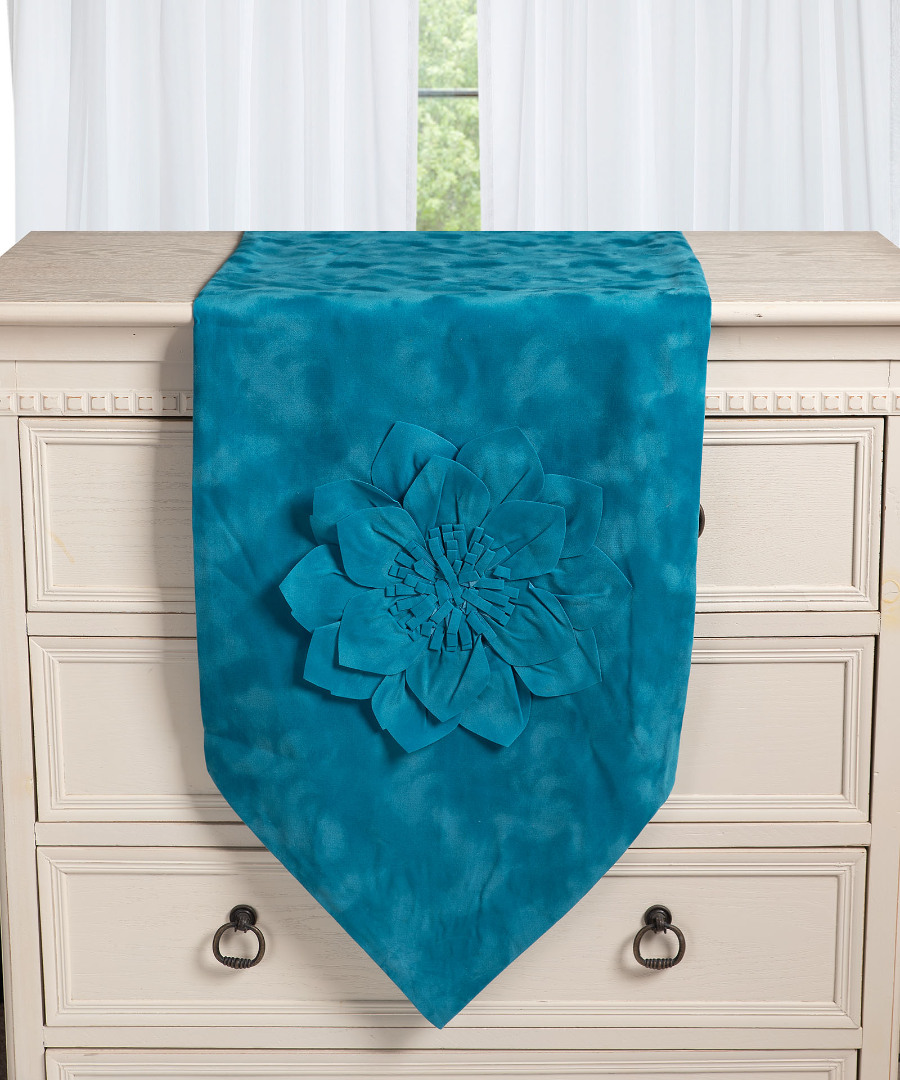 97b13petrol Τραβέρσα 97Β13 (40cm x 180cm) τυρκουάζ SilkFashion - Image 1