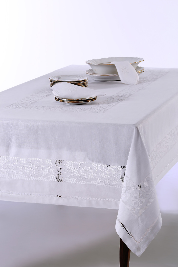 992-3 Χειροποίητο τραπεζομάντηλο 992 (170cm x 320cm) SilkFashion - Image 1