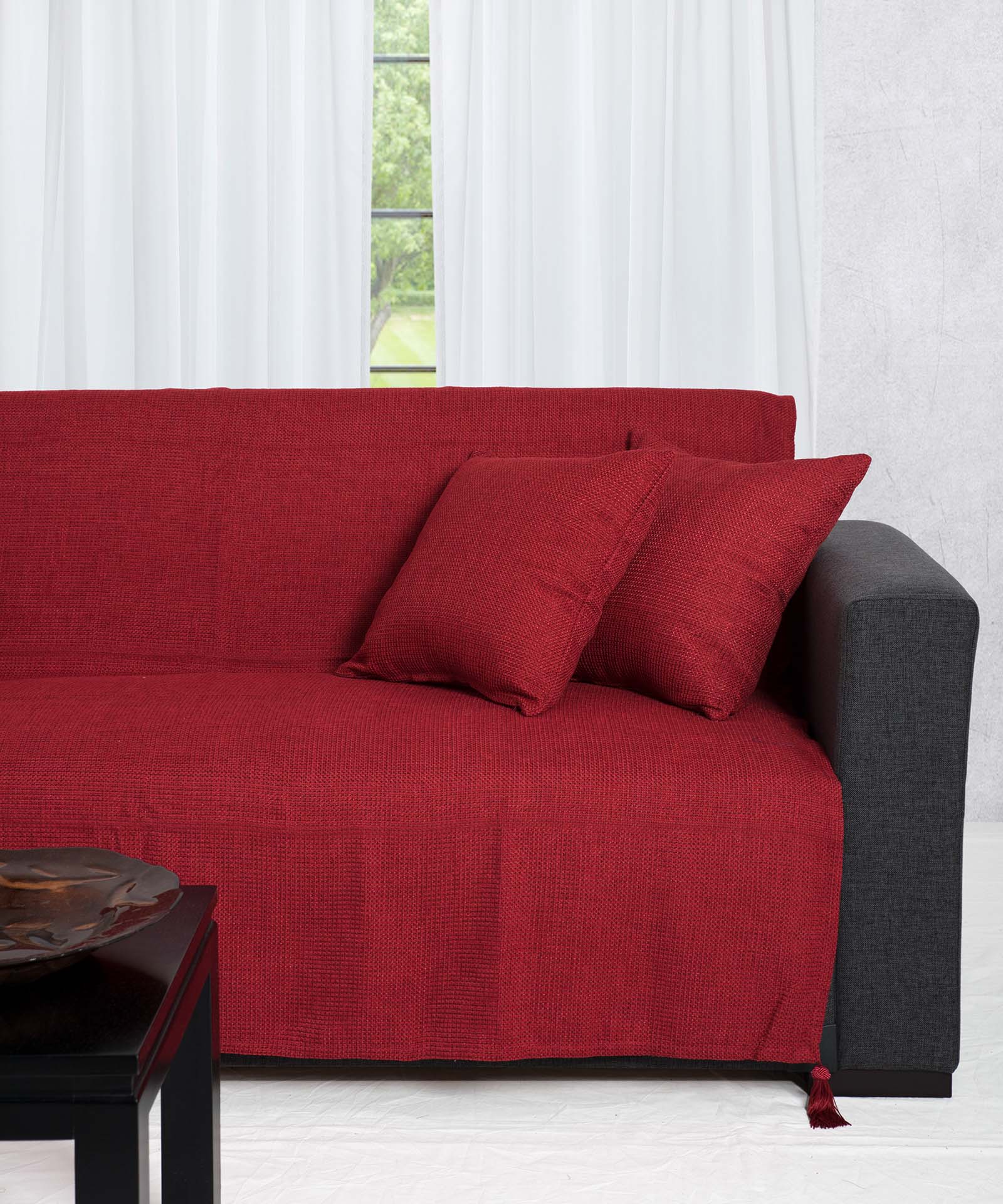 9925kokkino2 ΡΙΧΤΑΡΙΑ 9925 (180cm x 250cm) κόκκινο SilkFashion - Image 1