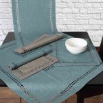 τραβέρσα (40cm x 120cm)  bg18 πετρόλ/γκρι SilkFashion