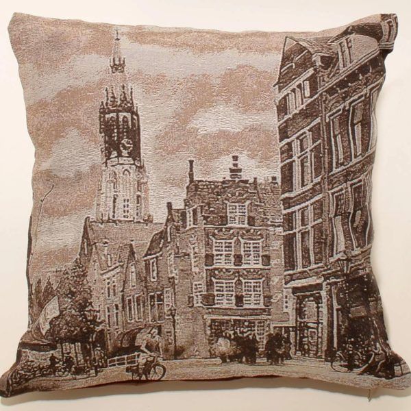 ΜΑΞΙΛΑΡΟΘΗΚΗ (45cm x 45cm)  BRITISH ROAD BROWN SilkFashion