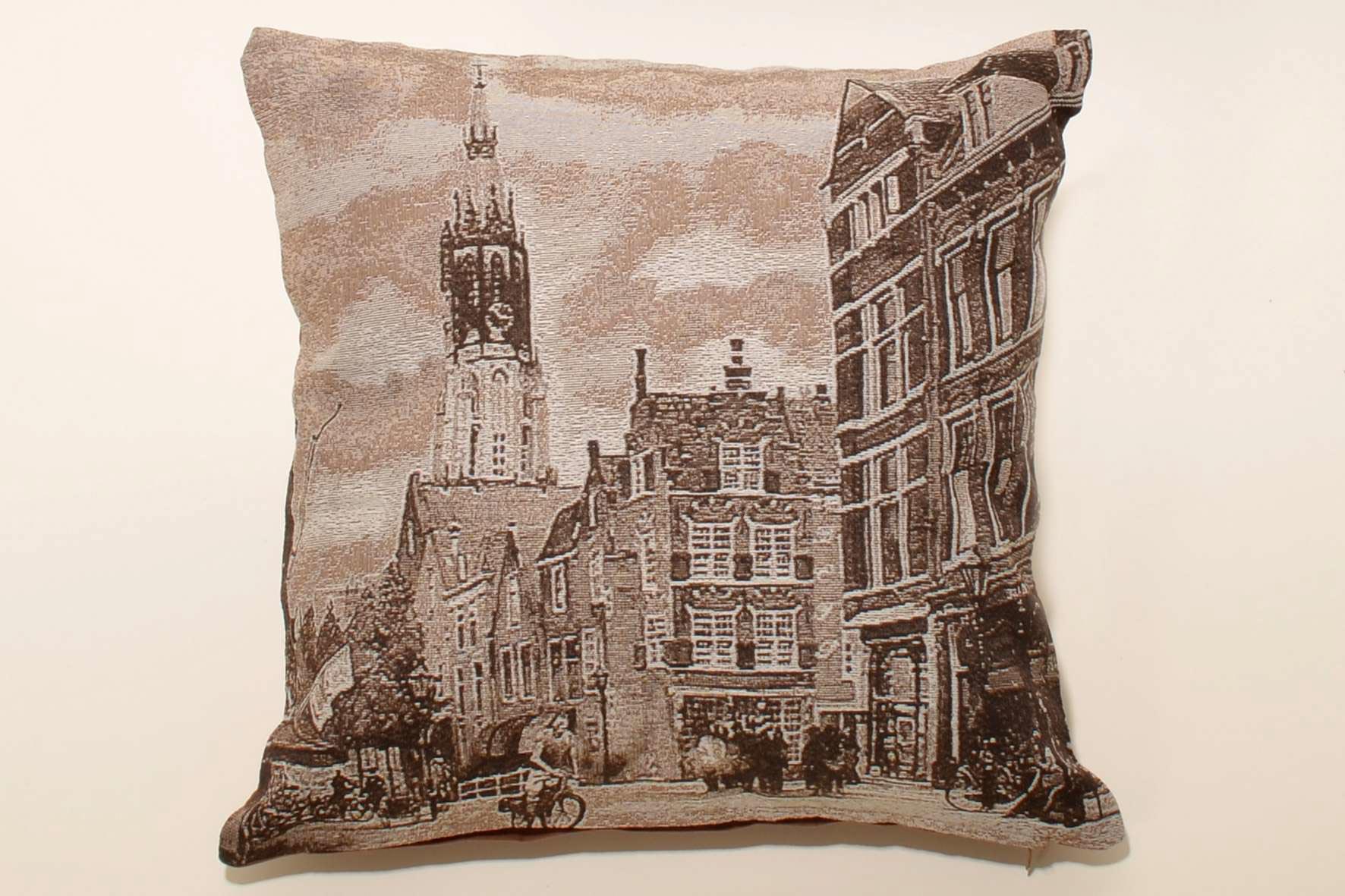 BRITISH-ROAD-BROWN ΜΑΞΙΛΑΡΟΘΗΚΗ (45cm x 45cm) BRITISH ROAD BROWN SilkFashion - Image 1