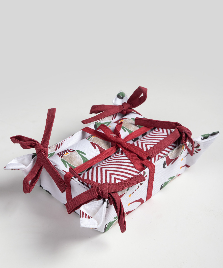 BS72111-1 Χριστουγεννιάτικο σετ 2 τεμαχίων σε ψωμιέρα (40cm x 65cm) BS72111 SilkFashion - Image 1