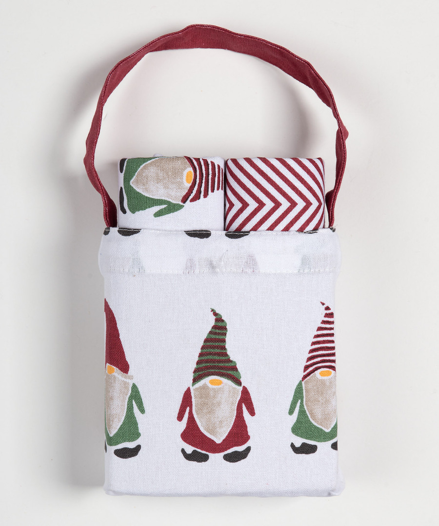 BS72111 Χριστουγεννιάτικο σετ 2 τεμαχίων σε τσαντάκι (40cm x 65cm) BS72111 SilkFashion - Image 1