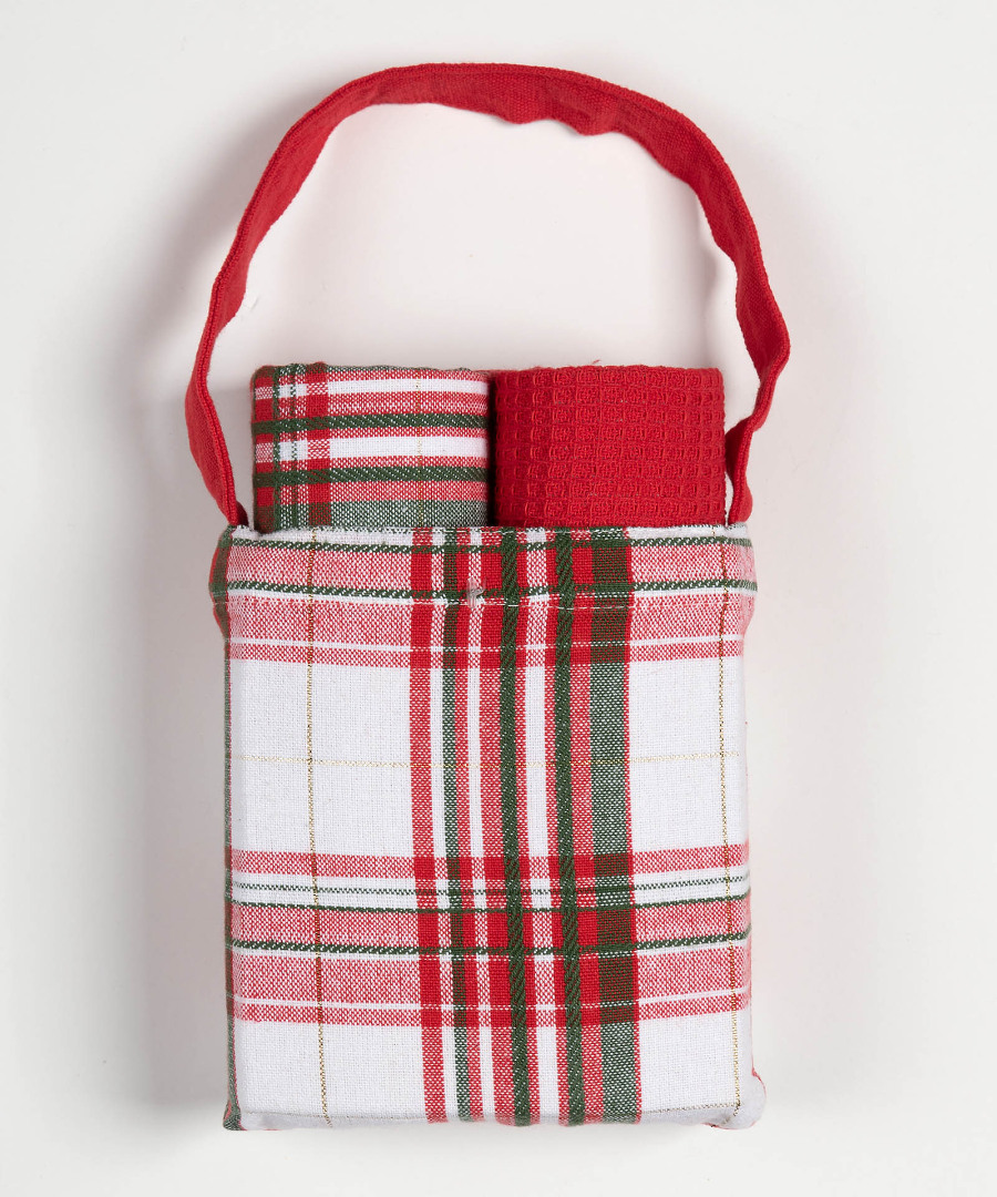 BS72115 Χριστουγεννιάτικο σετ 2 τεμαχίων σε τσαντάκι (40cm x 65cm) BS72115 SilkFashion - Image 1