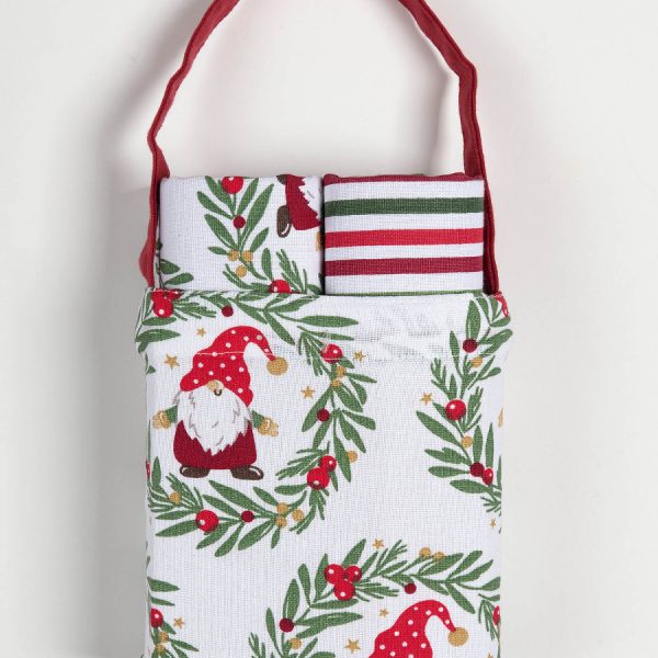 Χριστουγεννιάτικο σετ 2 τεμαχίων σε τσαντάκι (40cm x 65cm) BS72116 SilkFashion