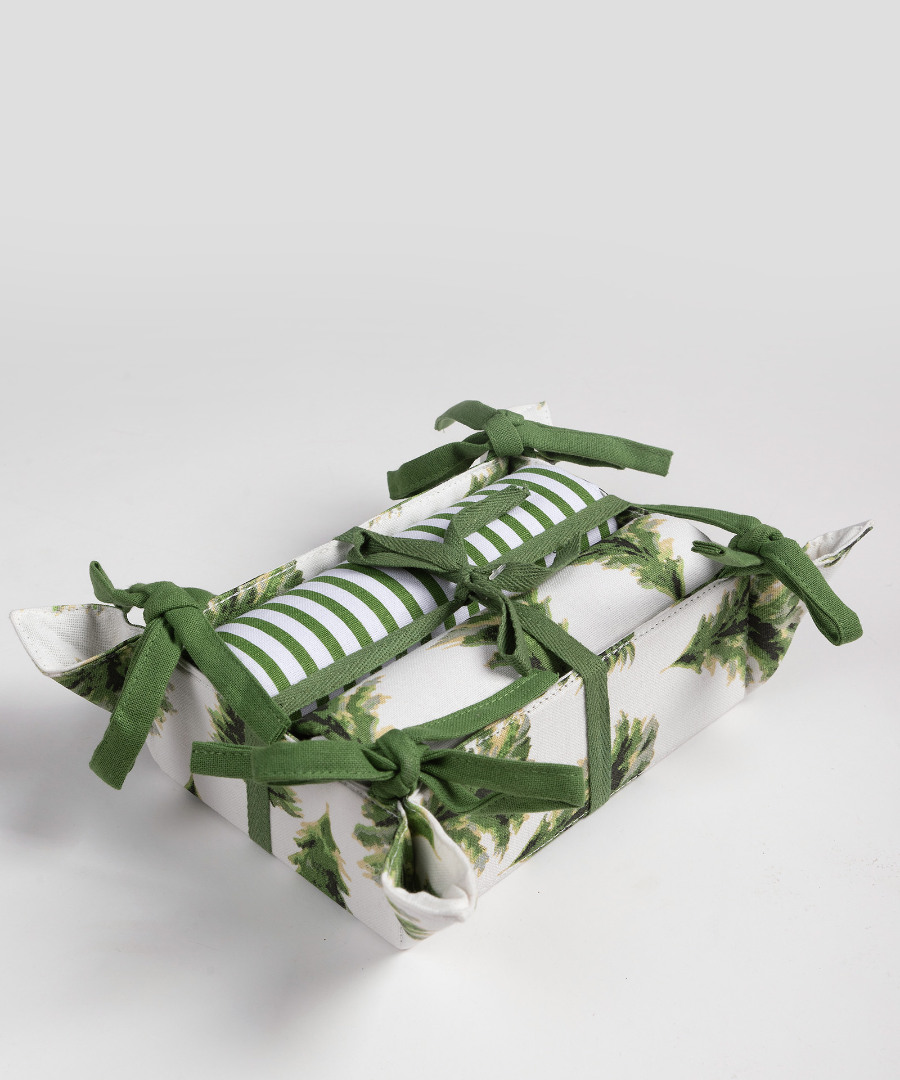 BS72117-1 Χριστουγεννιάτικο σετ 2 τεμαχίων σε ψωμιέρα (40cm x 65cm) BS72117 SilkFashion - Image 1