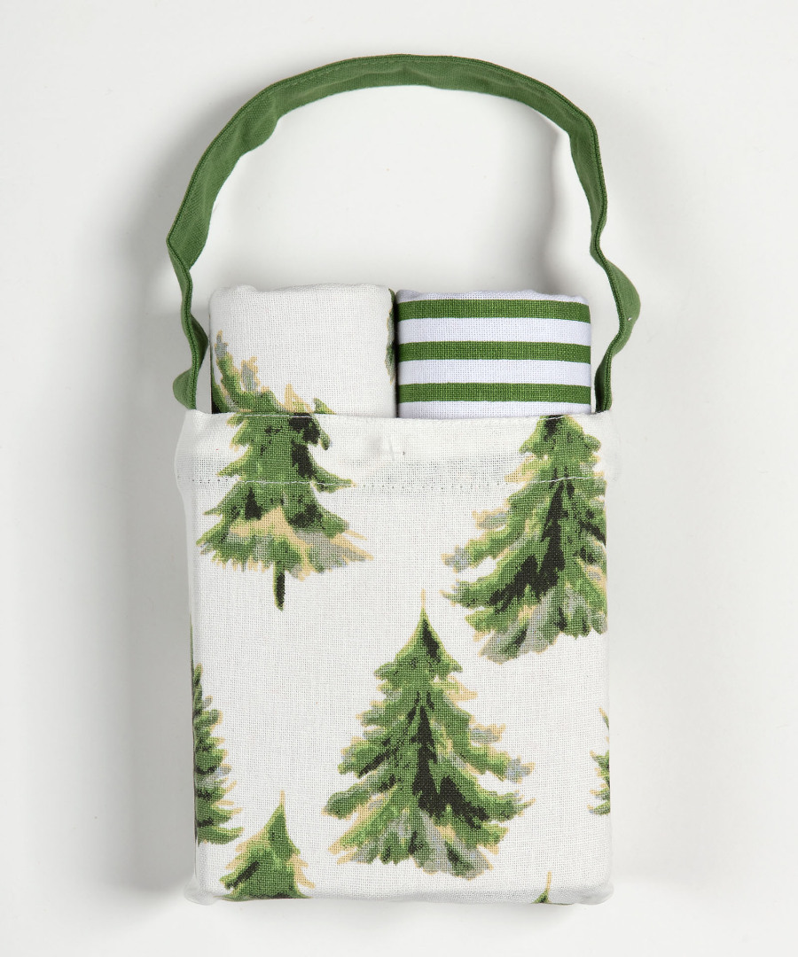 BS72117 Χριστουγεννιάτικο σετ 2 τεμαχίων σε τσαντάκι (40cm x 65cm) BS72117 SilkFashion - Image 1