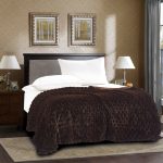 Διακοσμητική γούνινη κουβέρτα mink (220cm x 240cm) καφέ SilkFashion