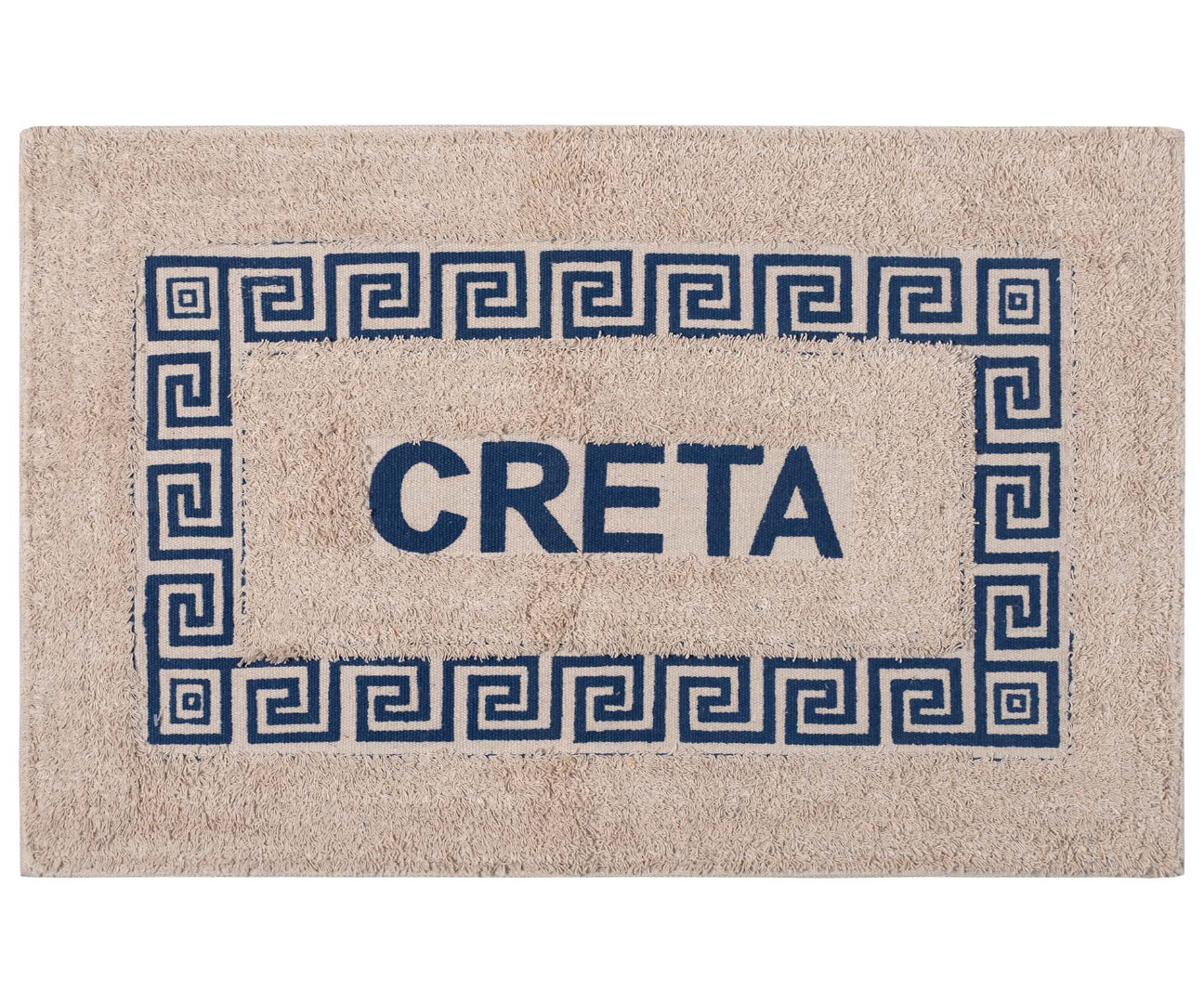 CRETA-BLUE Πατάκι μαίανδρος Κρήτη (50cm x 80cm) μπλέ SilkFashion - Image 1