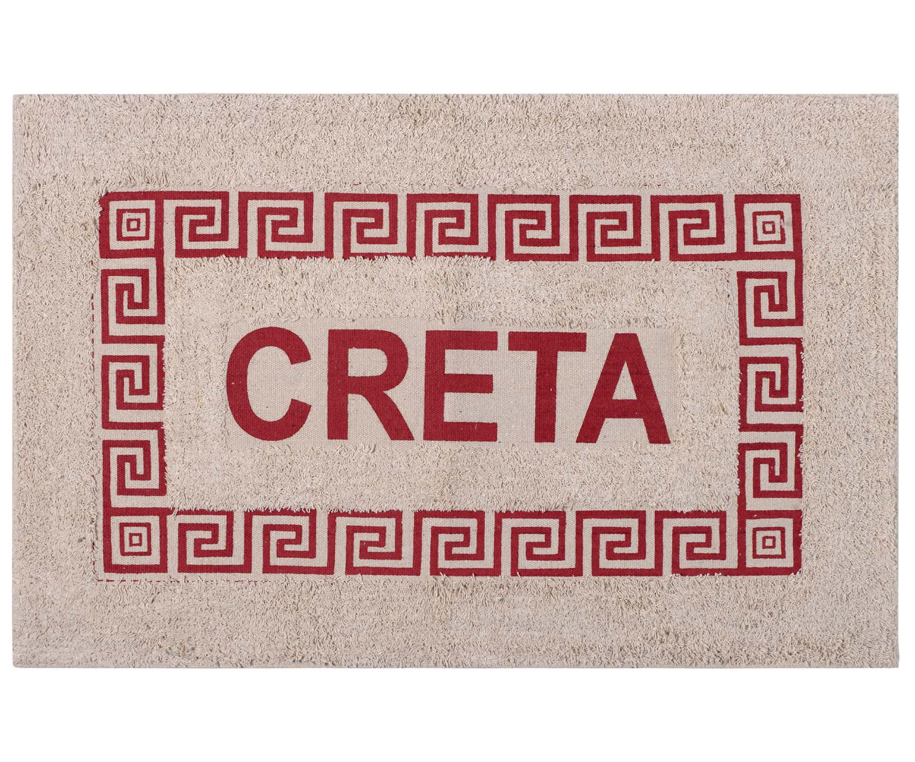 CRETA-RED Πατάκι μαίανδρος Κρήτη (50cm x 80cm) κόκκινο SilkFashion - Image 1
