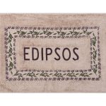 Πατάκι ελιά Αιδηψός (40cm x 60cm) καφέ SilkFashion