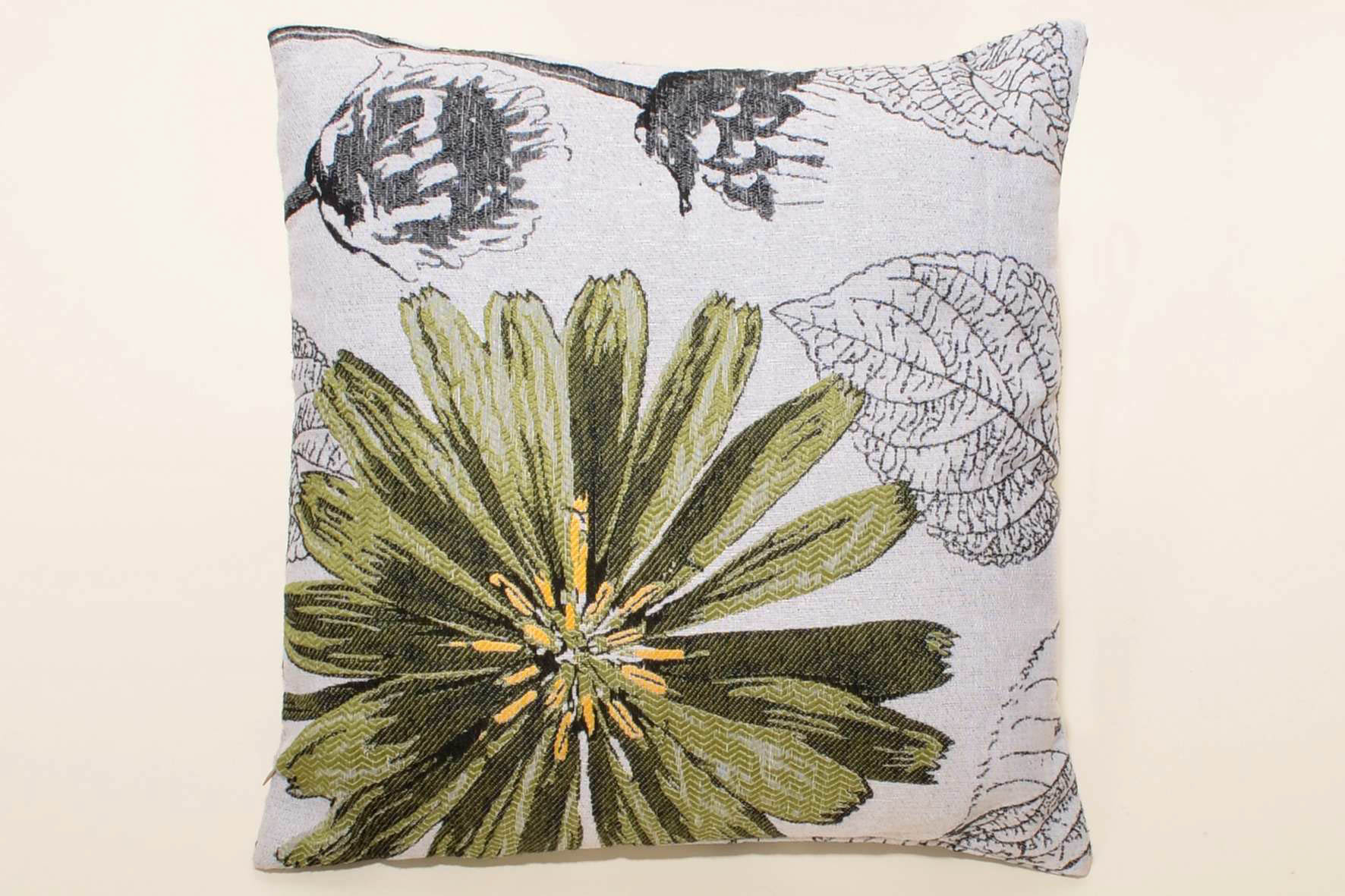 FLOWER-GREEN ΜΑΞΙΛΑΡΟΘΗΚΗ (45cm x 45cm) FLOWER GREEN SilkFashion - Image 1