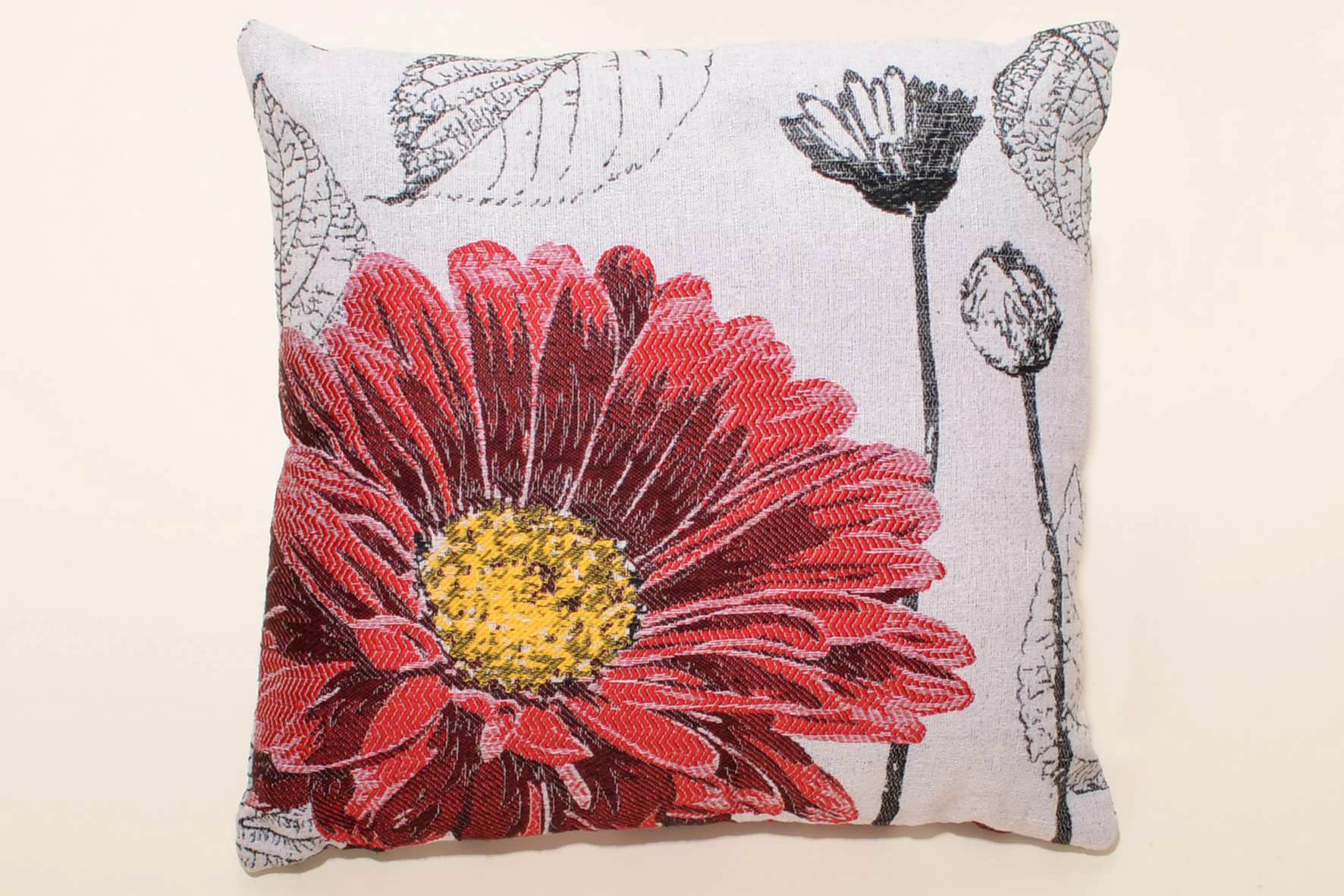 FLOWER-RED ΜΑΞΙΛΑΡΟΘΗΚΗ (45cm x 45cm) FLOWER RED SilkFashion - Image 1