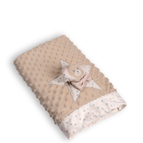 ΒΕΒΕ ΚΟΥΒΕΡΤΑΚΙ FSJ161001J (100cm x 140cm) μπέζ SilkFashion