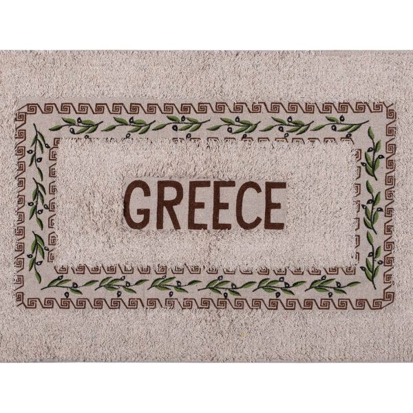 Πατάκι ελιά Greece (50cm x 80cm) καφέ SilkFashion