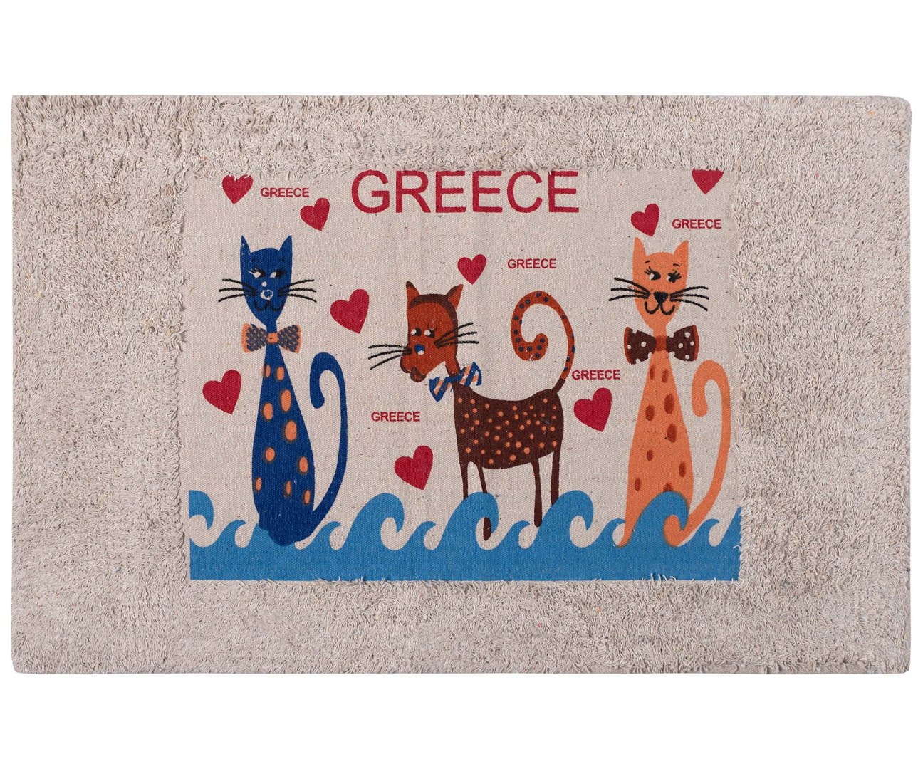 GREECE-GATES Πατάκι γάτα Greece (50cm x 80cm) SilkFashion - Image 1