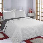 ΚΟΥΒΕΡΛΙ σετ (220cm x 240cm + 2 x 50cm x 70cm) RUBY grey/anthracite SilkFashion