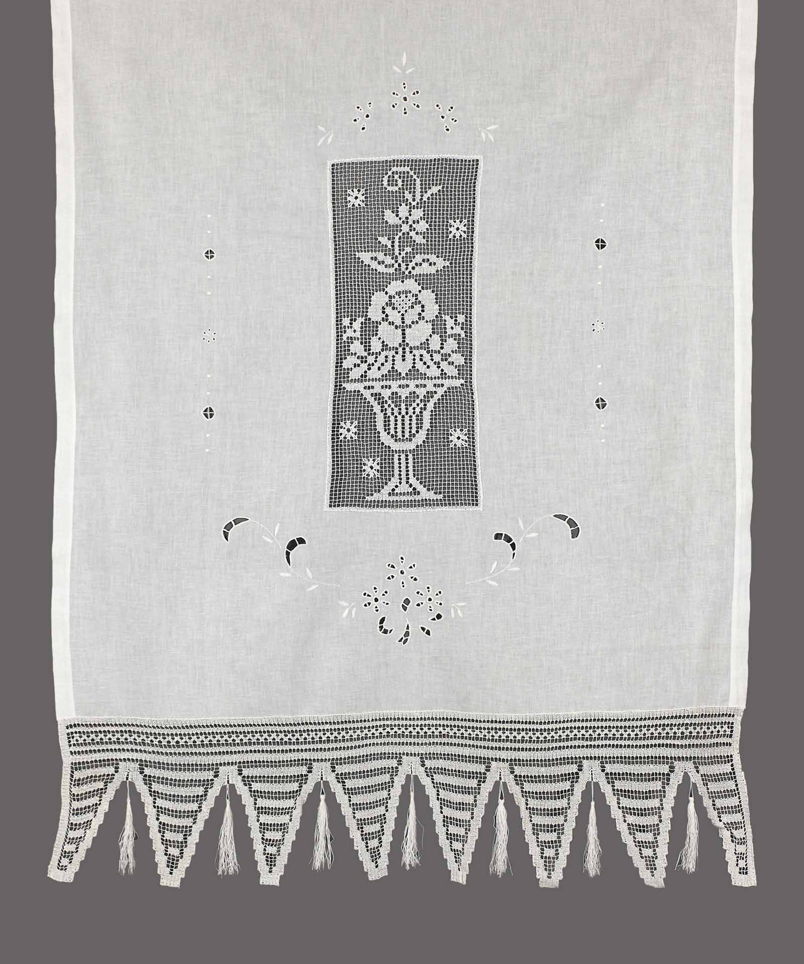 GXFBGleyko-2 κουρτίνα GXFBG (160cm x 160cm) λευκό με τούνελ SilkFashion - Image 1