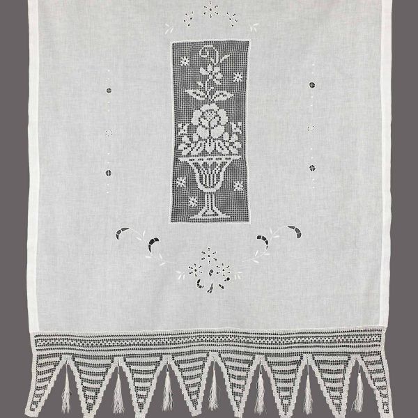 κουρτίνα GXFBG (90cm x 130cm) λευκό με τούνελ SilkFashion
