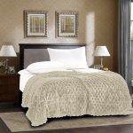 Διακοσμητική γούνινη κουβέρτα mink (220cm x 240cm) ivory SilkFashion