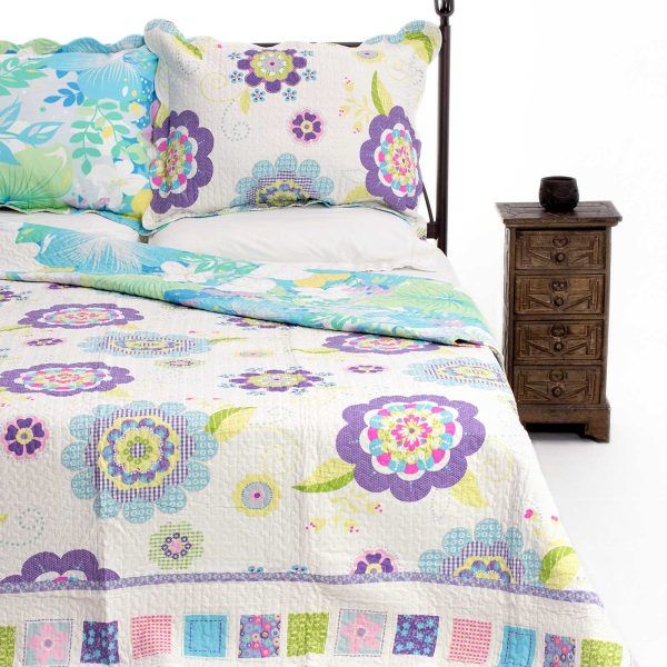 ΚΟΥΒΕΡΛΙ σετ (240cm x 260cm + 2 x 50cm x 70cm) KING03 SilkFashion