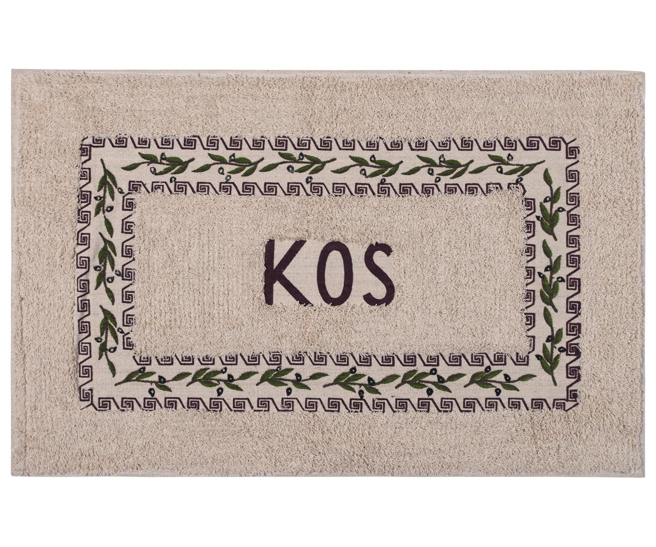KOS-BROWN Πατάκι ελιά Κώς (50cm x 80cm) καφέ SilkFashion - Image 1