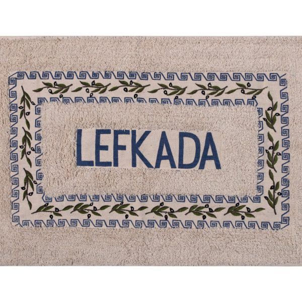 Πατάκι ελιά Λευκάδα (50cm x 80cm) μπλέ SilkFashion