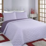 ΚΟΥΒΕΡΛΙ σετ (240cm x 260cm + 2 x 50cm x 70cm) RUBY lila/purple SilkFashion