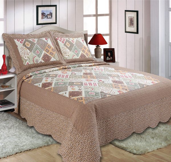 ΚΟΥΒΕΡΛΙ σετ (220cm x 240cm + 2 x 50cm x 70cm) LT1486 SilkFashion