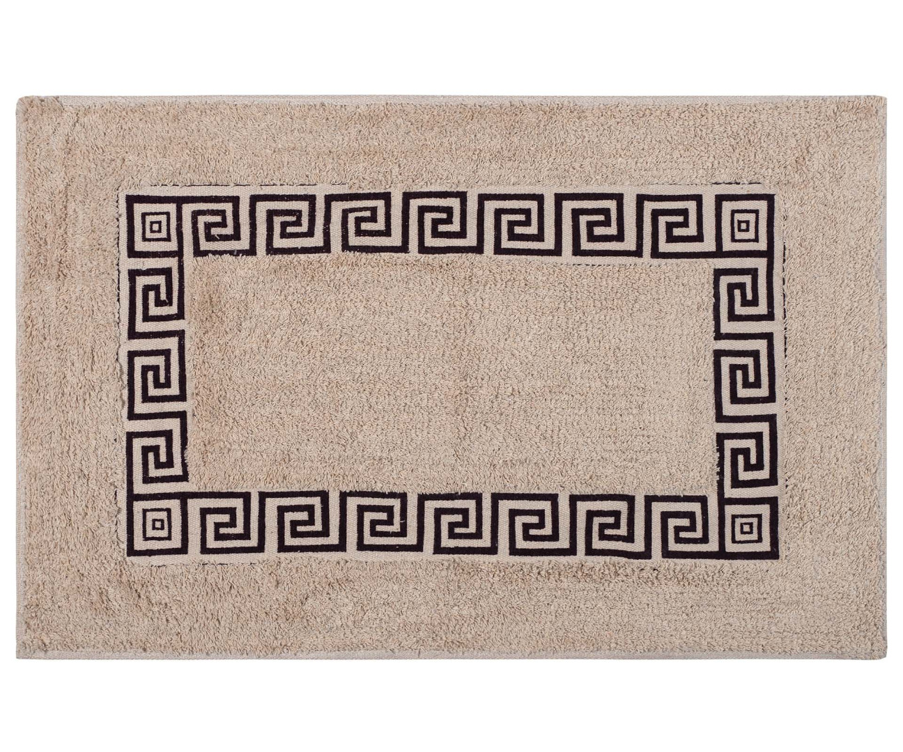 MAIANDROS Πατάκι μαίανδρος σκέτο (40cm x 60cm) καφέ SilkFashion - Image 1