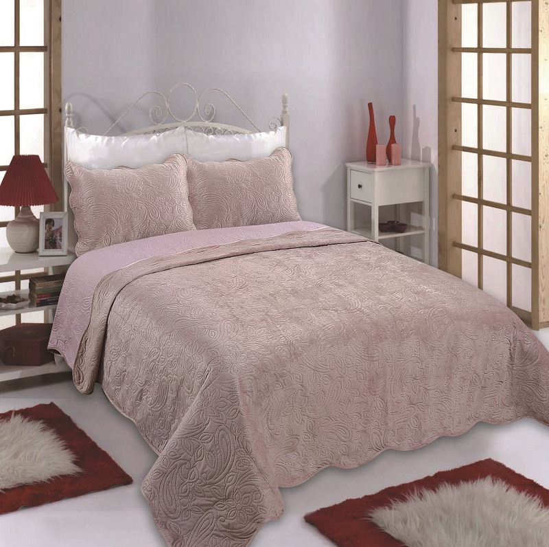 NX2212syklamen-1 ΚΟΥΒΕΡΛΙ SUPERSOFT NX2212 (220cm x 240cm + 2 x 50cm x 70cm ) SYKLAMEN SilkFashion - Image 1