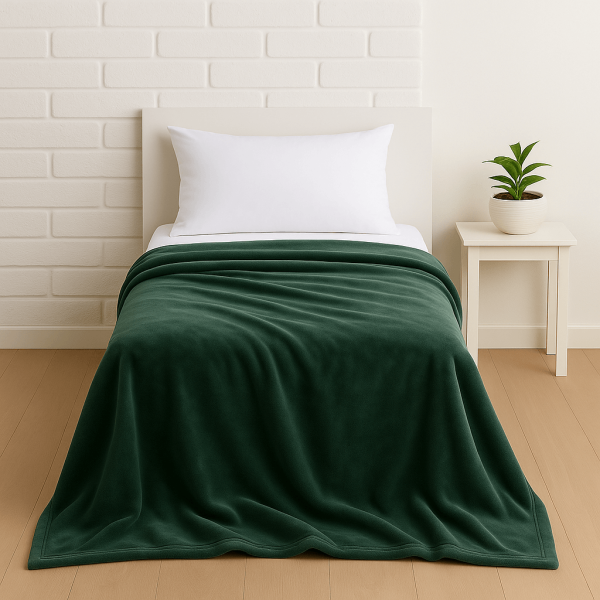 Κουβέρτα βελουτέ Μονή 160x220 Olive Astron Italy