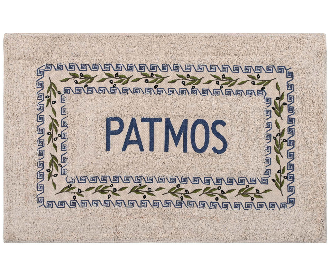 PATMOS-BLUE Πατάκι ελιά Πάτμος (50cm x 80cm) μπλέ SilkFashion - Image 1