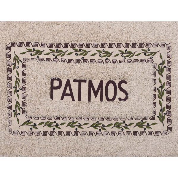 Πατάκι ελιά Πάτμος (50cm x 80cm) καφέ SilkFashion