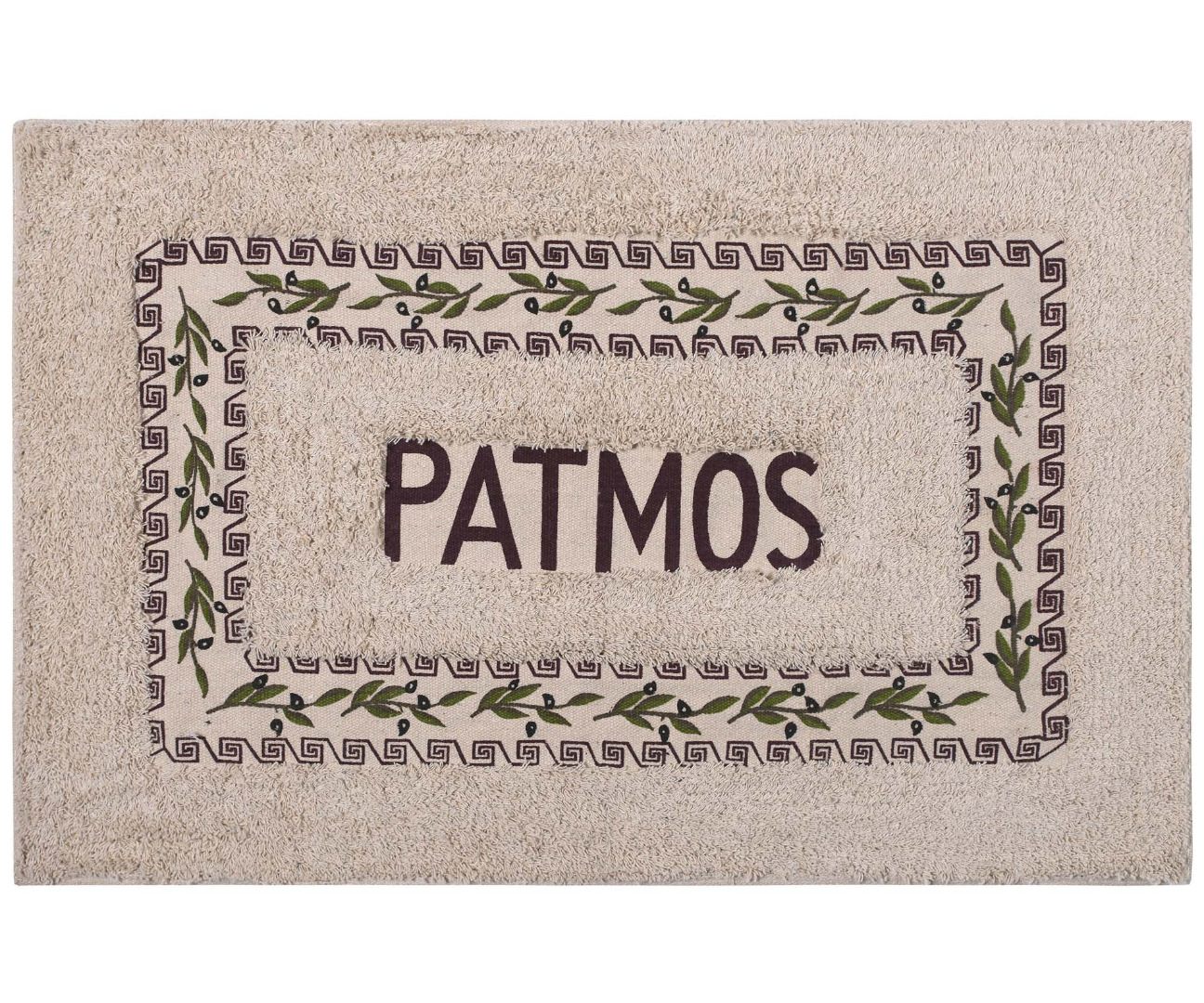PATMOS-BROWN Πατάκι ελιά Πάτμος (50cm x 80cm) καφέ SilkFashion - Image 1